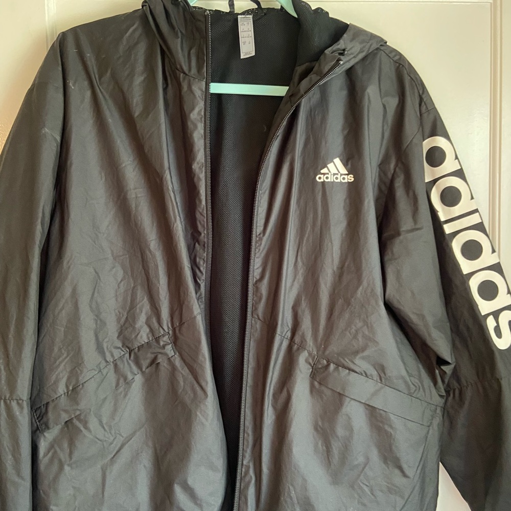 Adidas black jacket size small. Great condition.